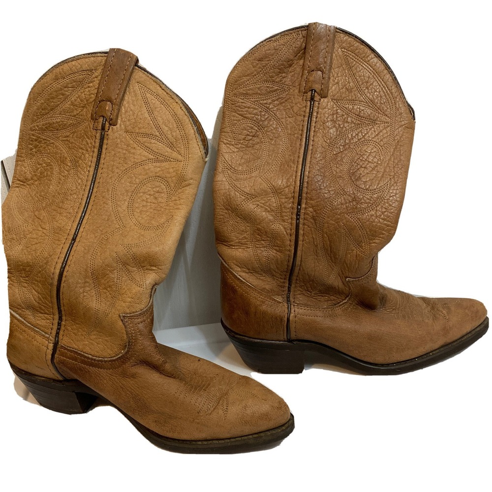 Dingo Leather Cowgirl boots women 8184 Size 6M Made In USA. Western Mid Calf EUC